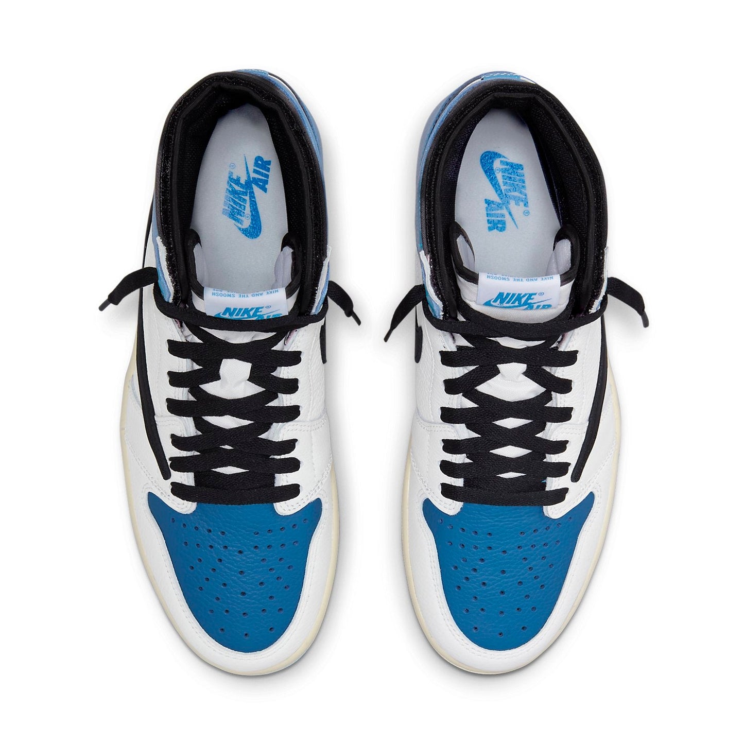 Air Jordan1 Retro High x Fragment Design x Travis Scott 'Sail Black Military Blue'