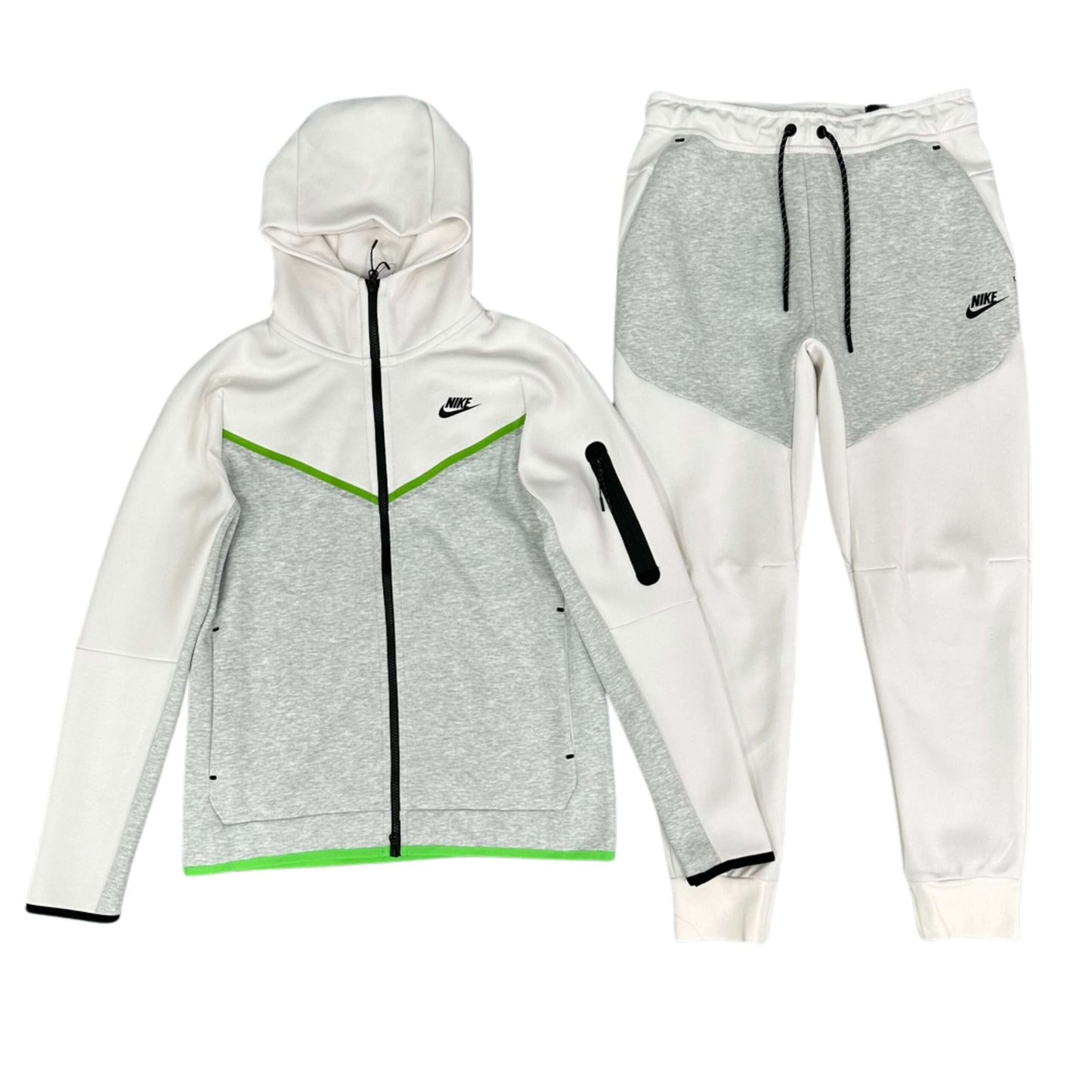 Conjunto NIKE TECH Fleece Blanco Gris Algodón Real
