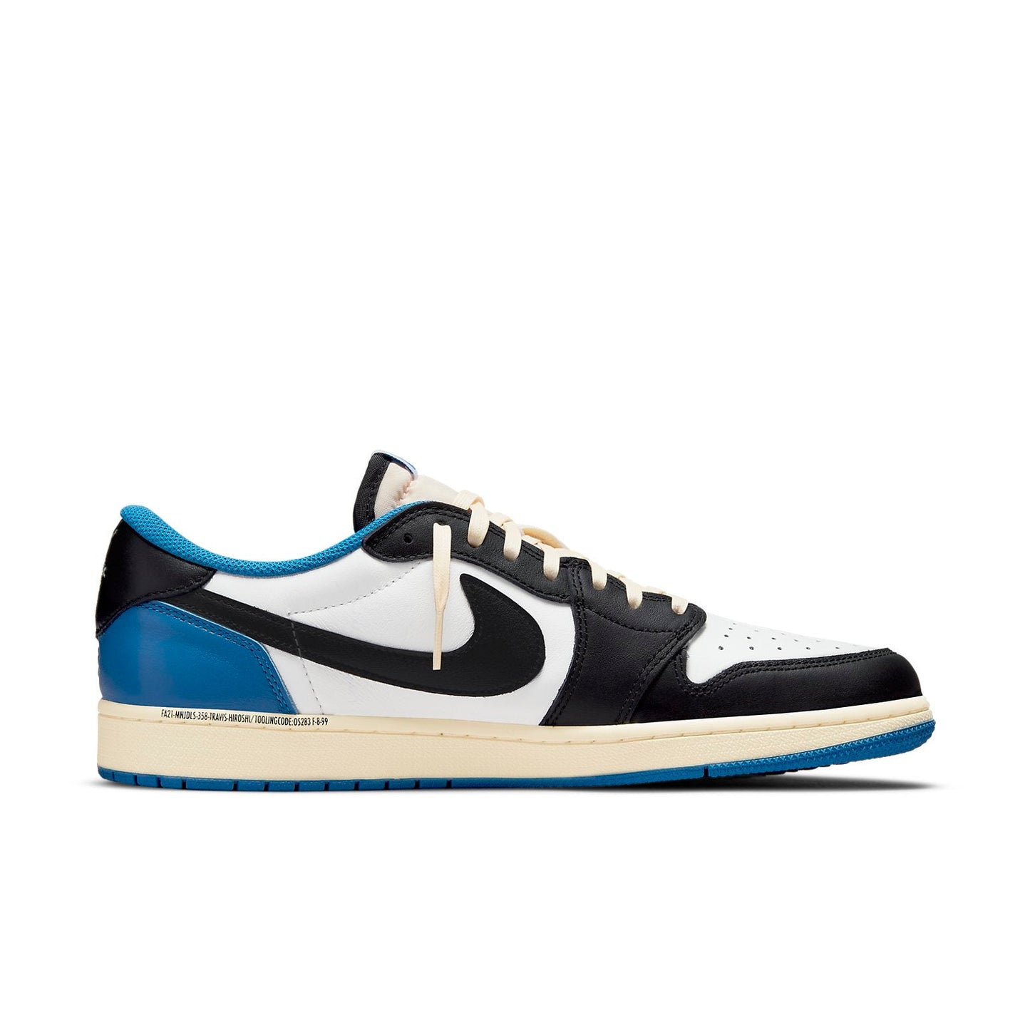 Air Jordan1 Retro Low x Fragment Design x Travis Scott x 'Sail Black Military Blue'