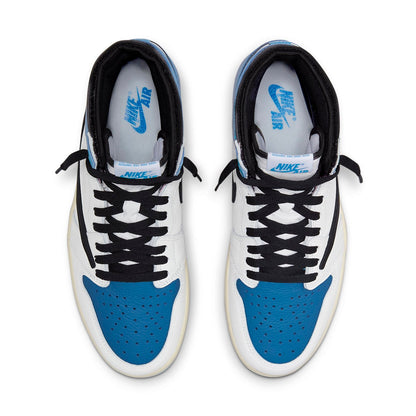Air Jordan1 Retro High x Fragment Design x Travis Scott 'Sail Black Military Blue'