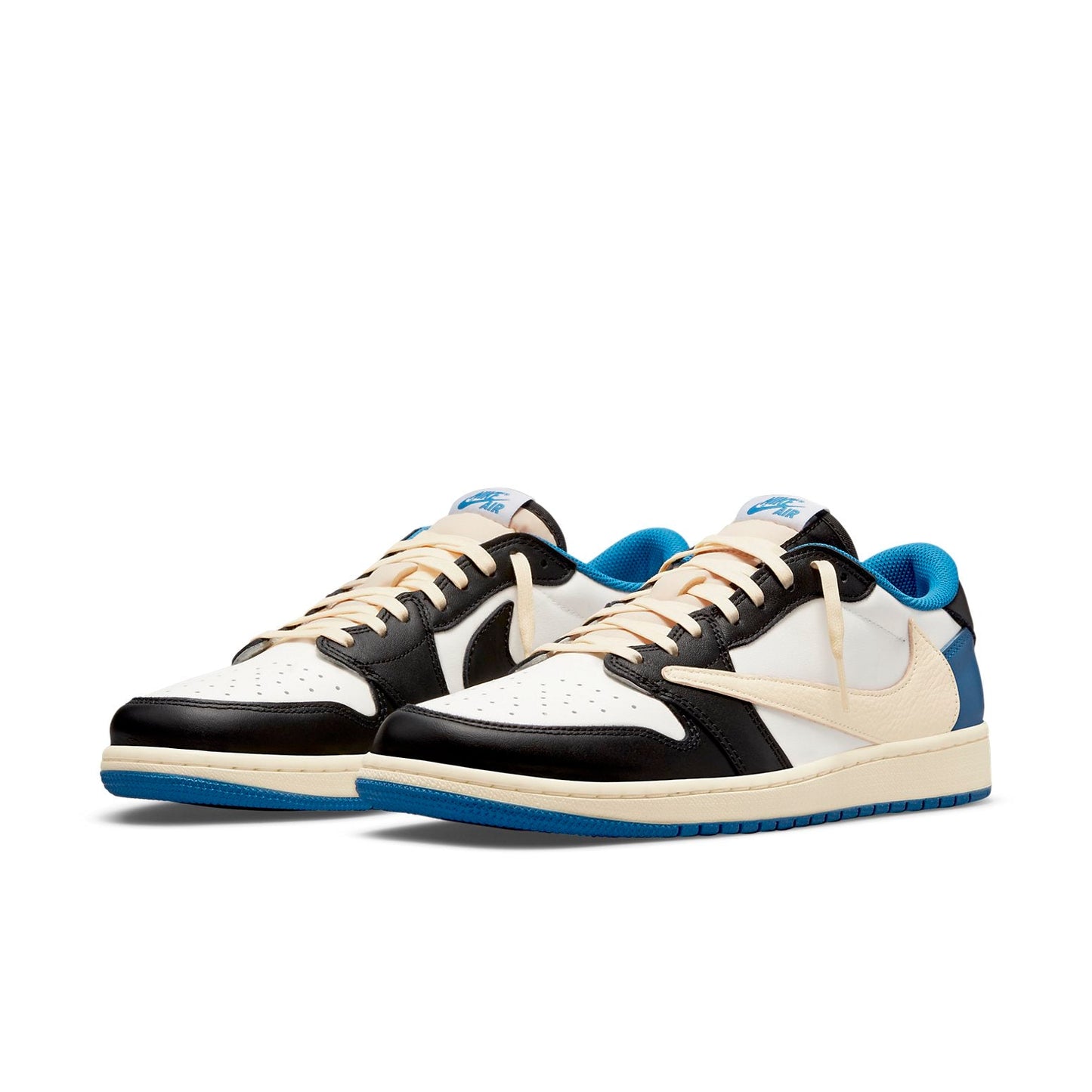 Air Jordan1 Retro Low x Fragment Design x Travis Scott x 'Sail Black Military Blue'