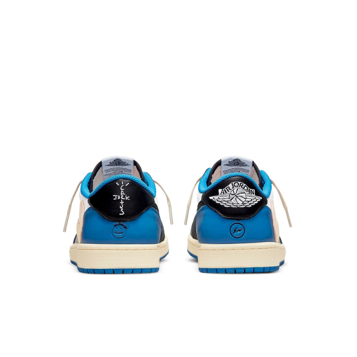 Air Jordan1 Retro Low x Fragment Design x Travis Scott x 'Sail Black Military Blue'