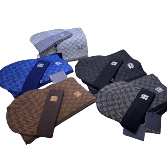 PACK Gorro + Bufanda LOUIS VUITTON «Cuadro Clásico» – LV