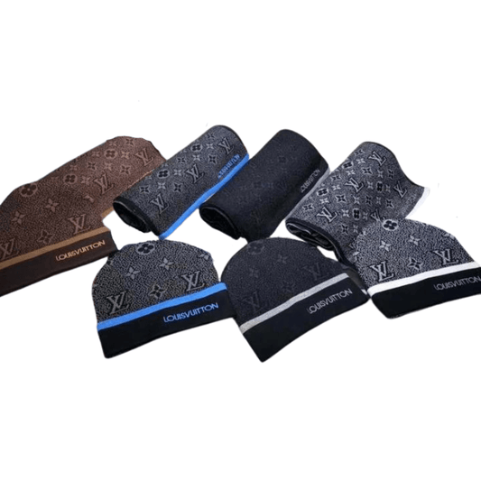 Pack Gorro + Bufanda LOUIS VUITTON V2 Monograma» – LV Logo Premium