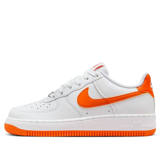 (GS) Nike Air Force 1 'White Safety Orange'